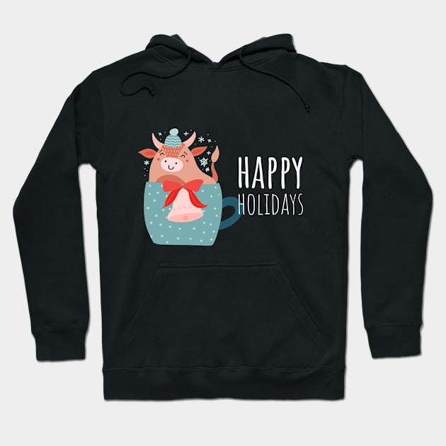 Happy Holidays Hoodie by Aorix